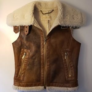 Michael Kors Faux Shearling Vest XS